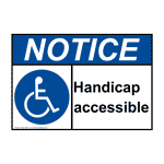 ANSI NOTICE Accessible Sign With Symbol ANE-19857