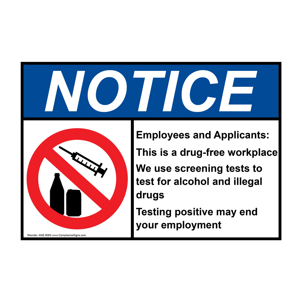 Pub/Bar/Restaurant Drugs Policy Notice Sign 297x210mm Brushed Silver