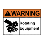 ANSI WARNING Rotating Equipment Sign AWE-9492 Automatic Start