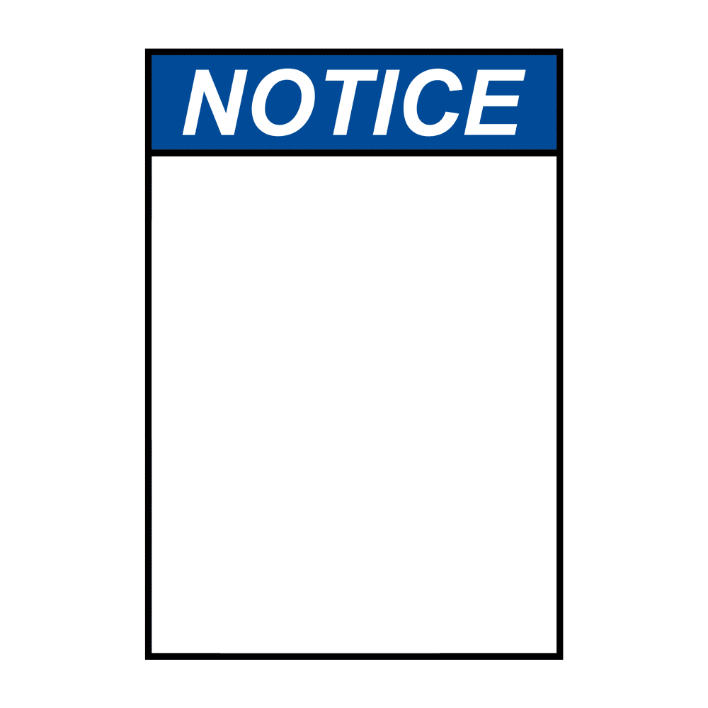 Blank Notice Sign