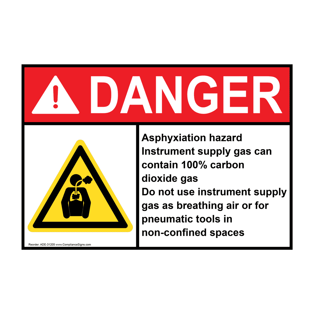 Danger Sign - Asphyxiation Hazard Instrument - ANSI