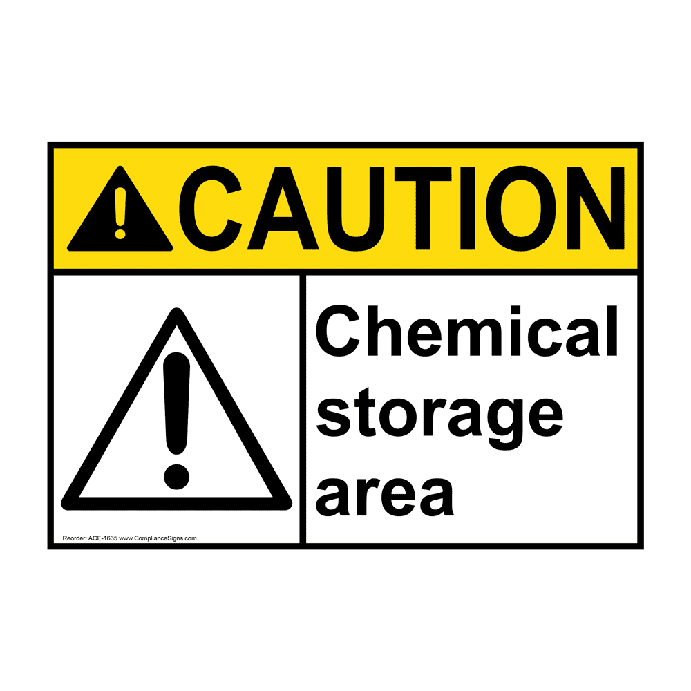 Shigu.4ページ Caution Sign - Chemical Storage Area Sign - ANSI