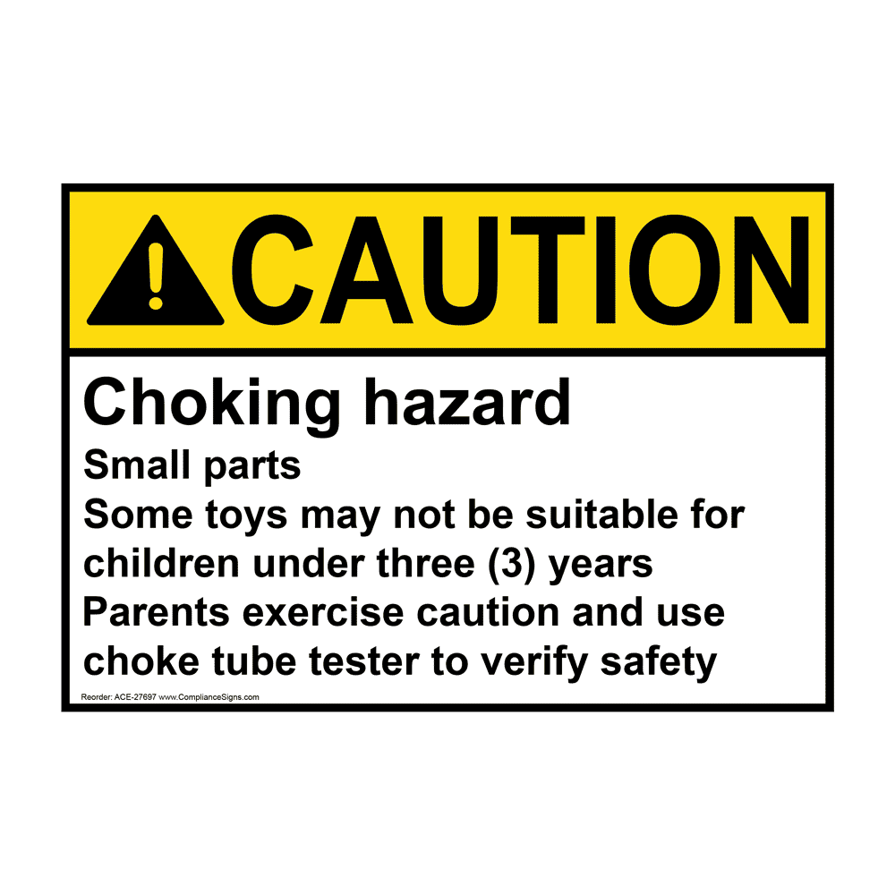 PRINTABLE Safety Eyes Warning Tag Choking Hazard Label for 