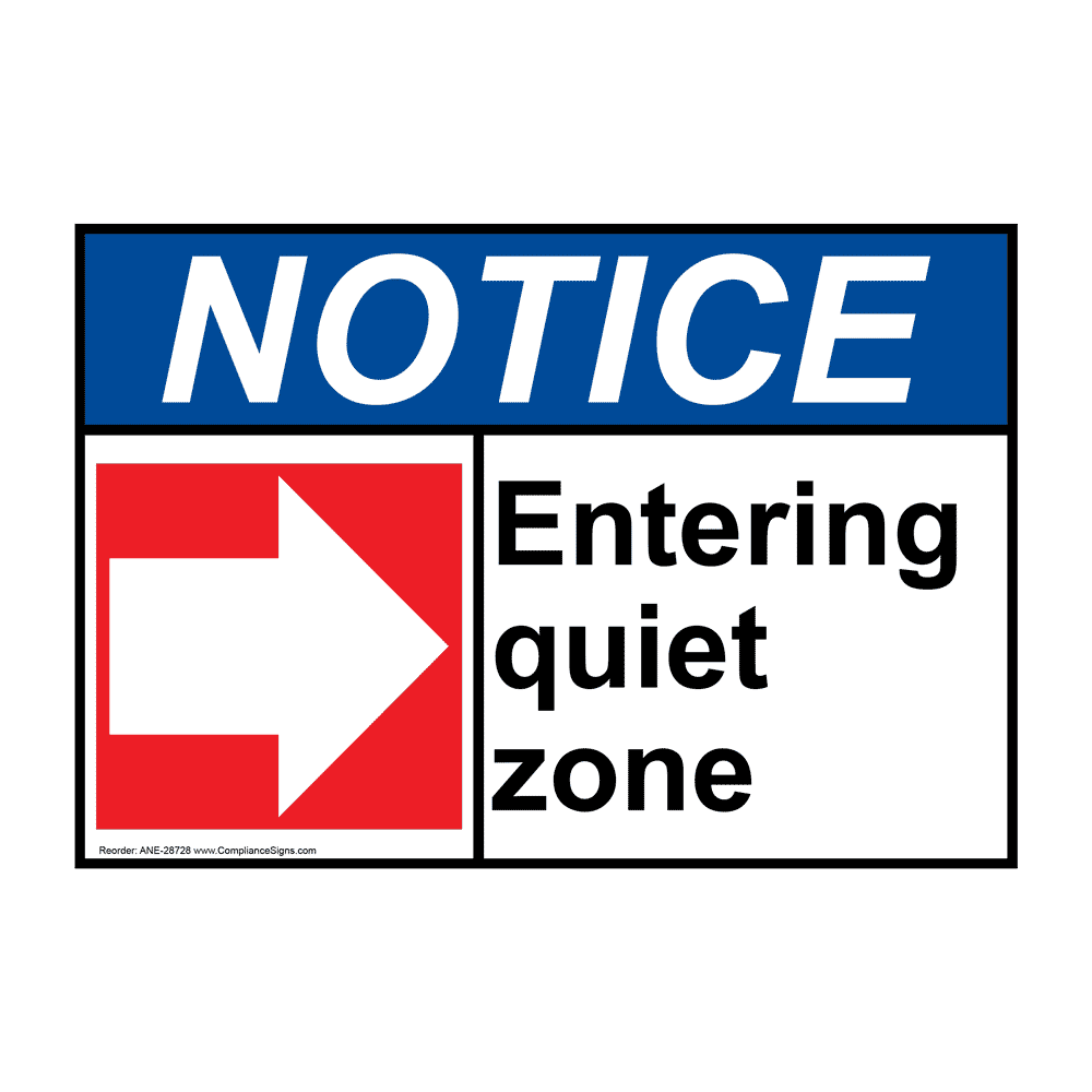 quiet zone sign