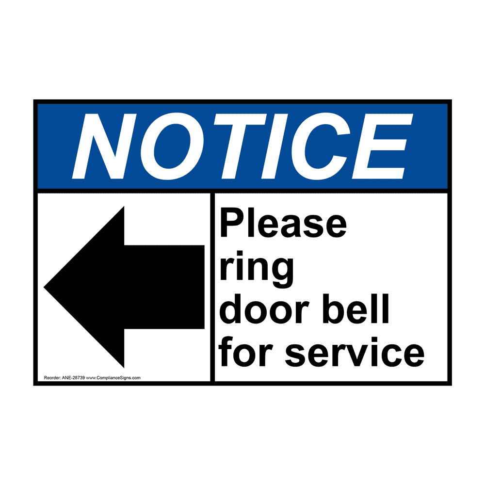 letter box rectangular door sign house alarm Please Ring The Bell door bell 