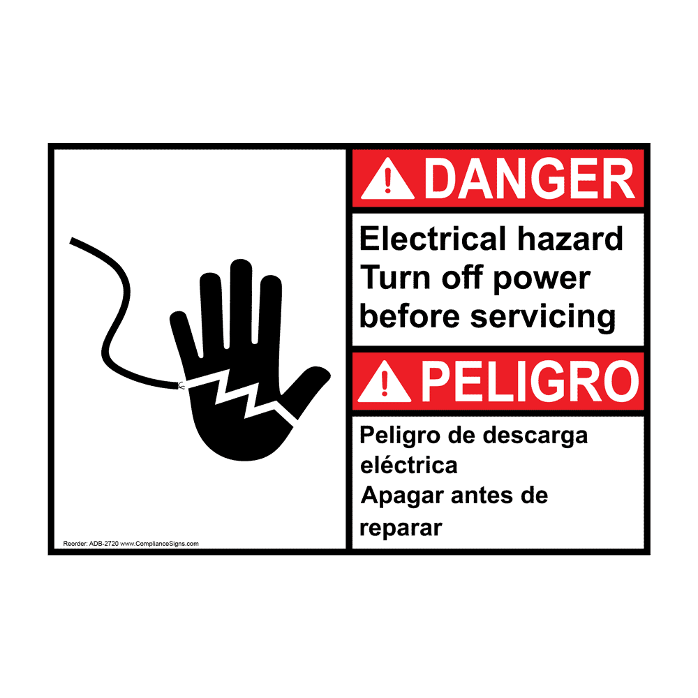 Plastic 10x7 in Vertical ANSI DANGER Electric Fence Sign with Symbol 