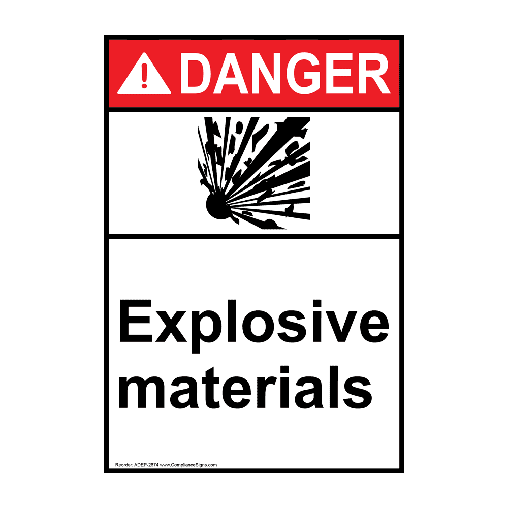 Correx Plastic Or Aluminium Sign M0015 Dangerous Substance Sticker-Explosive 