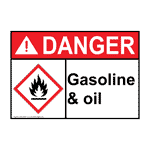Gasoline And Oil Sign ADE-27861 Fuel Gasoline