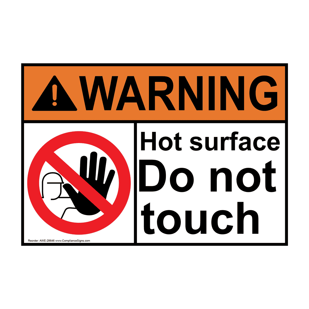 warning do not touch sign