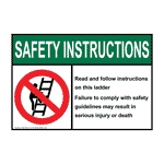 ANSI Read And Follow Instructions Sign With Symbol ASIE-8402