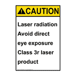 Portrait ANSI Laser Radiation Avoid Direct Eye Sign ACEP-33053