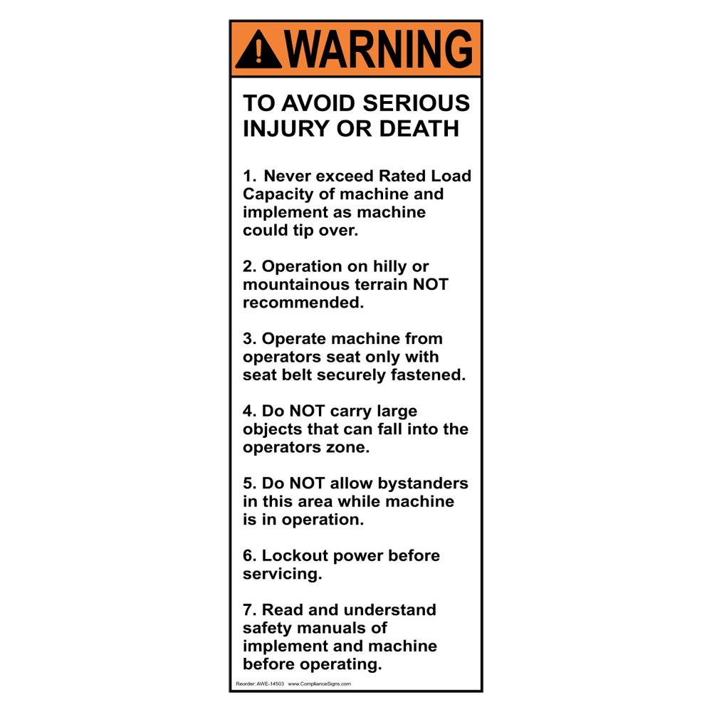 Vinyl Sticker Danger of death Sign Warning Construction Security 