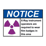 ANSI X-Ray Instrument Operators Are Sign With Symbol ANE-33228