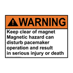 ANSI Keep Clear Of Magnet Magnetic Hazard Can Sign AWE-33210