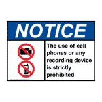 ANSI The Use Of Cell Phones Or Any Sign With Symbol ANE-35256