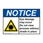 ANSI Eye Damage May Occur Do Not Sign With Symbol ANE-36504