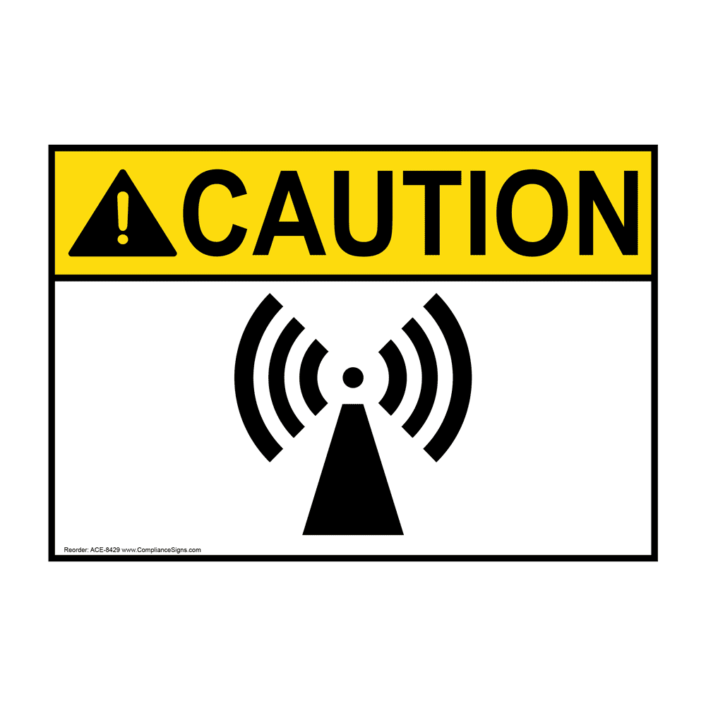 7 x 10 Inches Aluma-Lite MRFQ601XL AccuformCaution Radio Frequency Hazard Safety Sign 