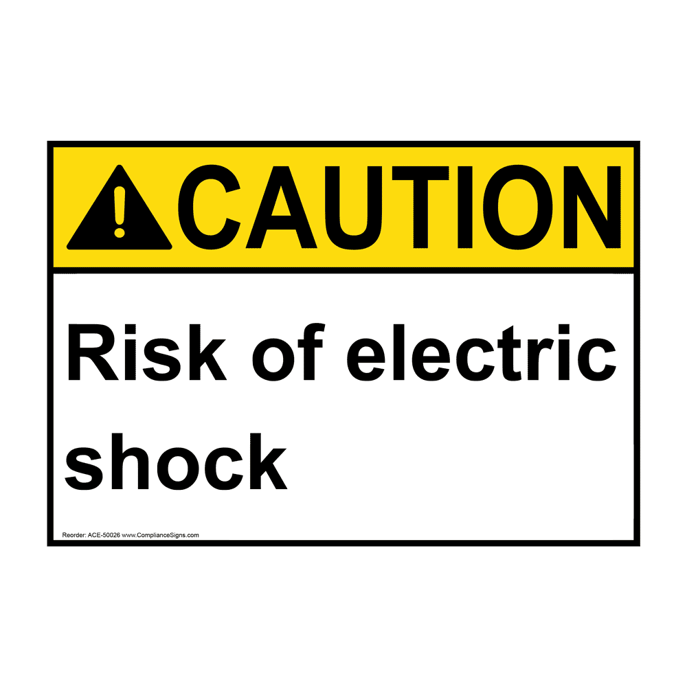 Caution Sign - Risk Of Electric Shock - ANSI