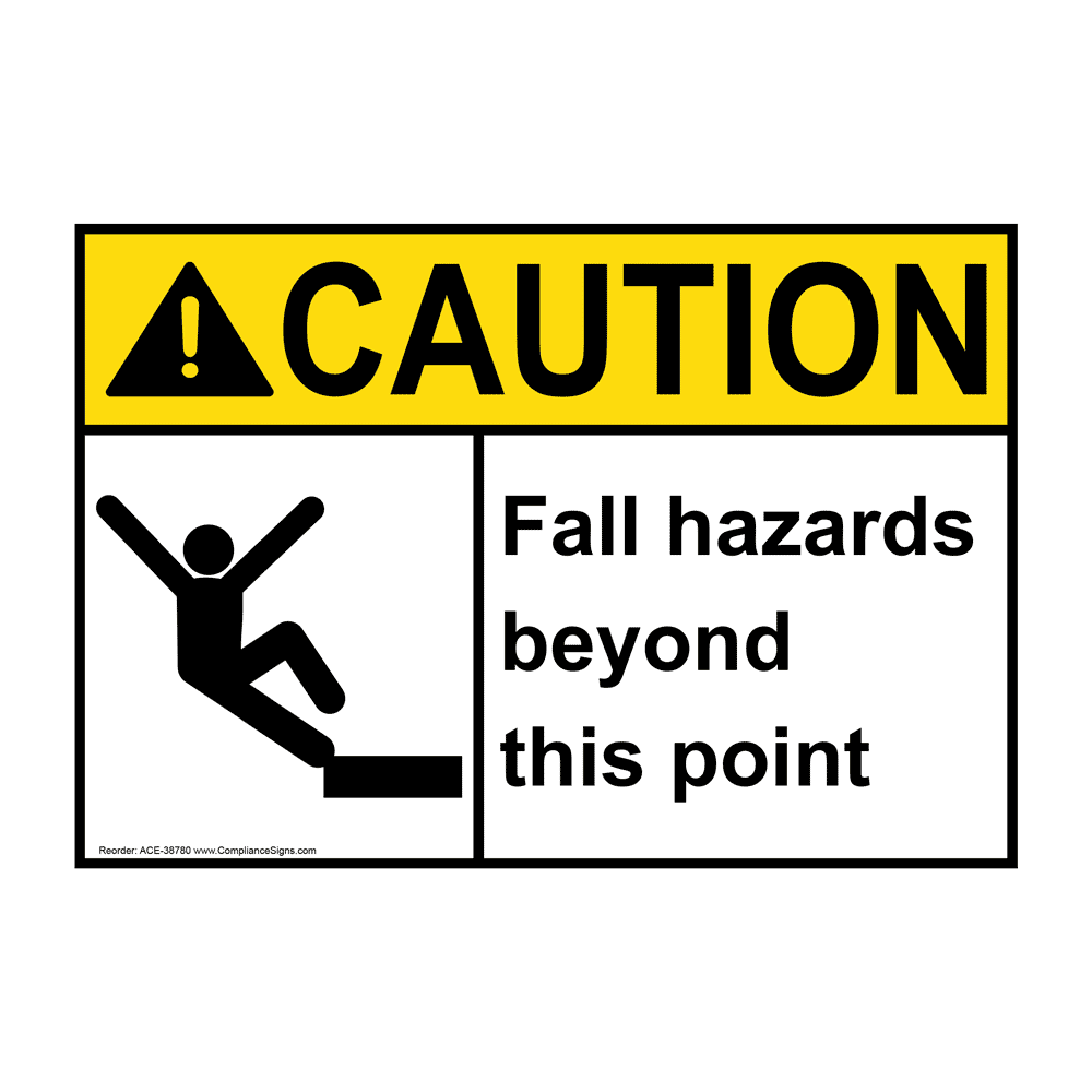 WEATHER REPORT パンフレット　サインあり Caution Sign - Fall Hazards Beyond This Point - ANSI