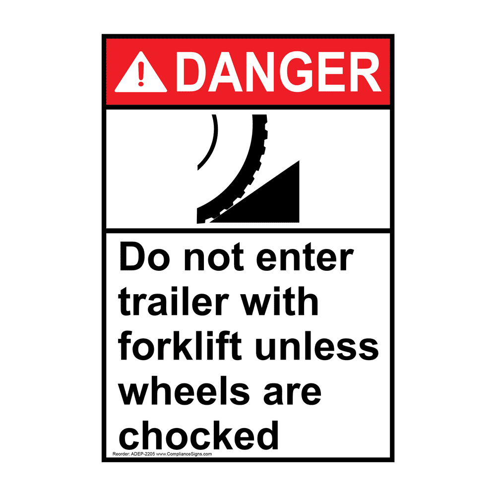 Vertical Do Not Enter Trailer Sign - ANSI Danger - Do Not Enter