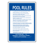 Pool Rules Sign NHE-15255-Arkansas Swimming Pool / Spa
