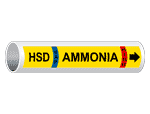 ASME A13.1 HSD Vap Ammonia Pipe Label PIPE-14886