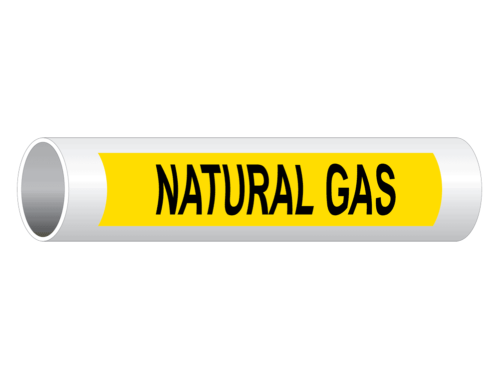 ASME A13.1 Natural Gas Pipe Label