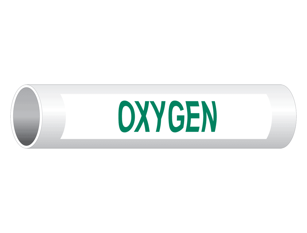 Oxygen English + Spanish ASME A13.1 Pipe
