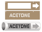 ASME A13.1 Acetone Pipe Marking Stencil PIPE-23010-STENCIL