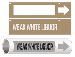 ASME A13.1 Weak White Liquor Pipe Marking Stencil PIPE-24410-STENCIL