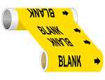 ASME A13.1 Blank Write-On Or Customize Wide Pipe Label PIPE-23000-WR-BLKonYLW