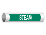 ASME A13.1 Steam Pipe Label PIPE-24250-WHTonGreen