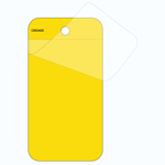 Blank Yellow Safety Tag with Clear Protective Flap