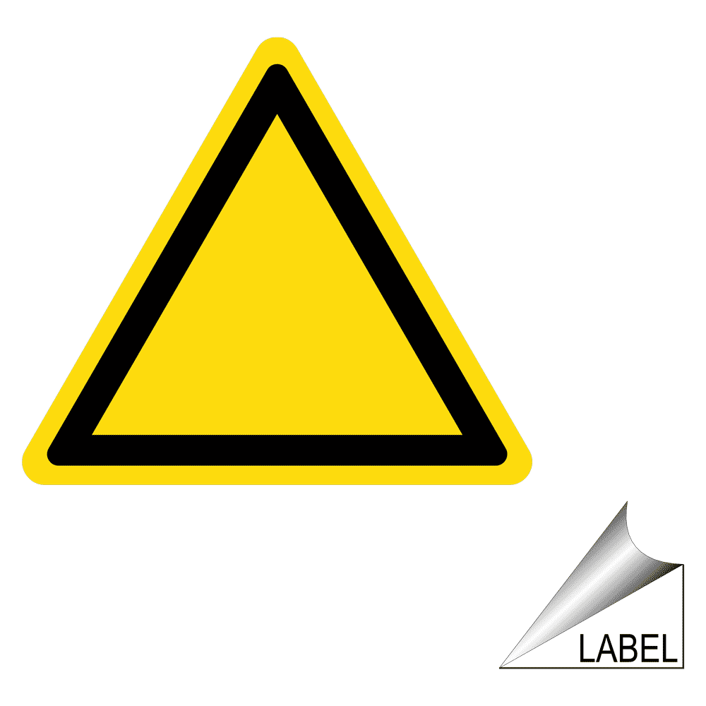 blank warning label