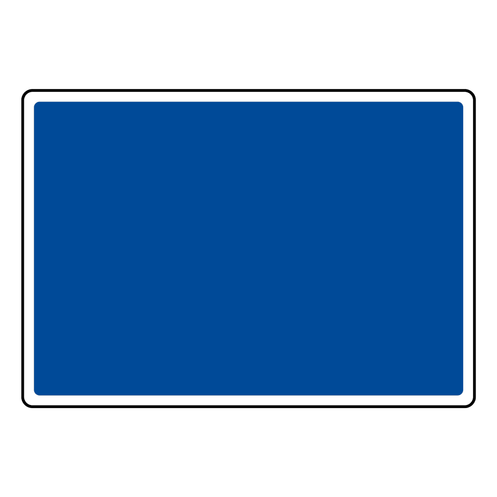 blank blue road signs