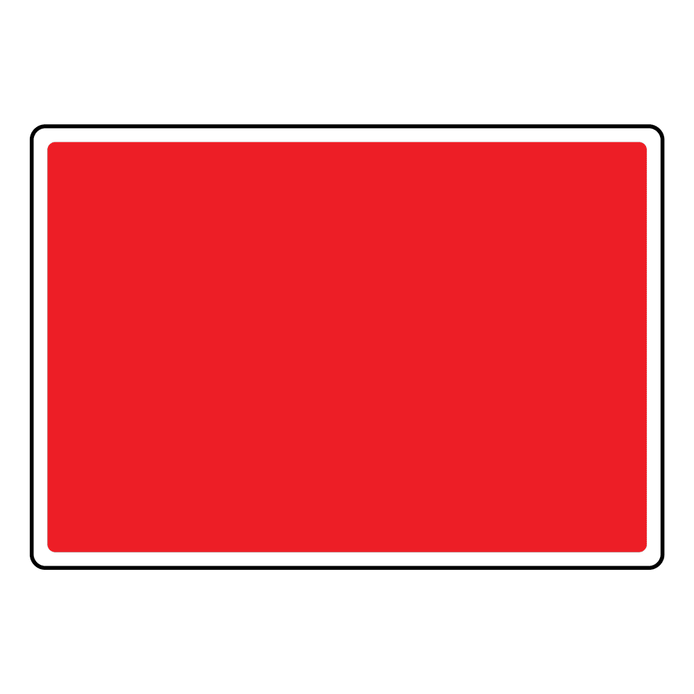 Red Blank Write-On Sign or Label - Easy Ordering