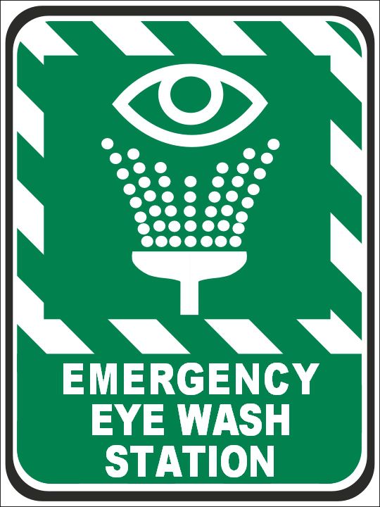 Emergency Eye Wash Station Sign