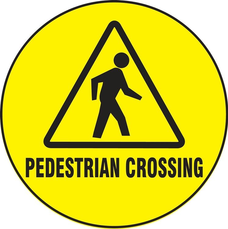 LED Floor Sign Projector Lens ONLY - Pedestrian Crossing