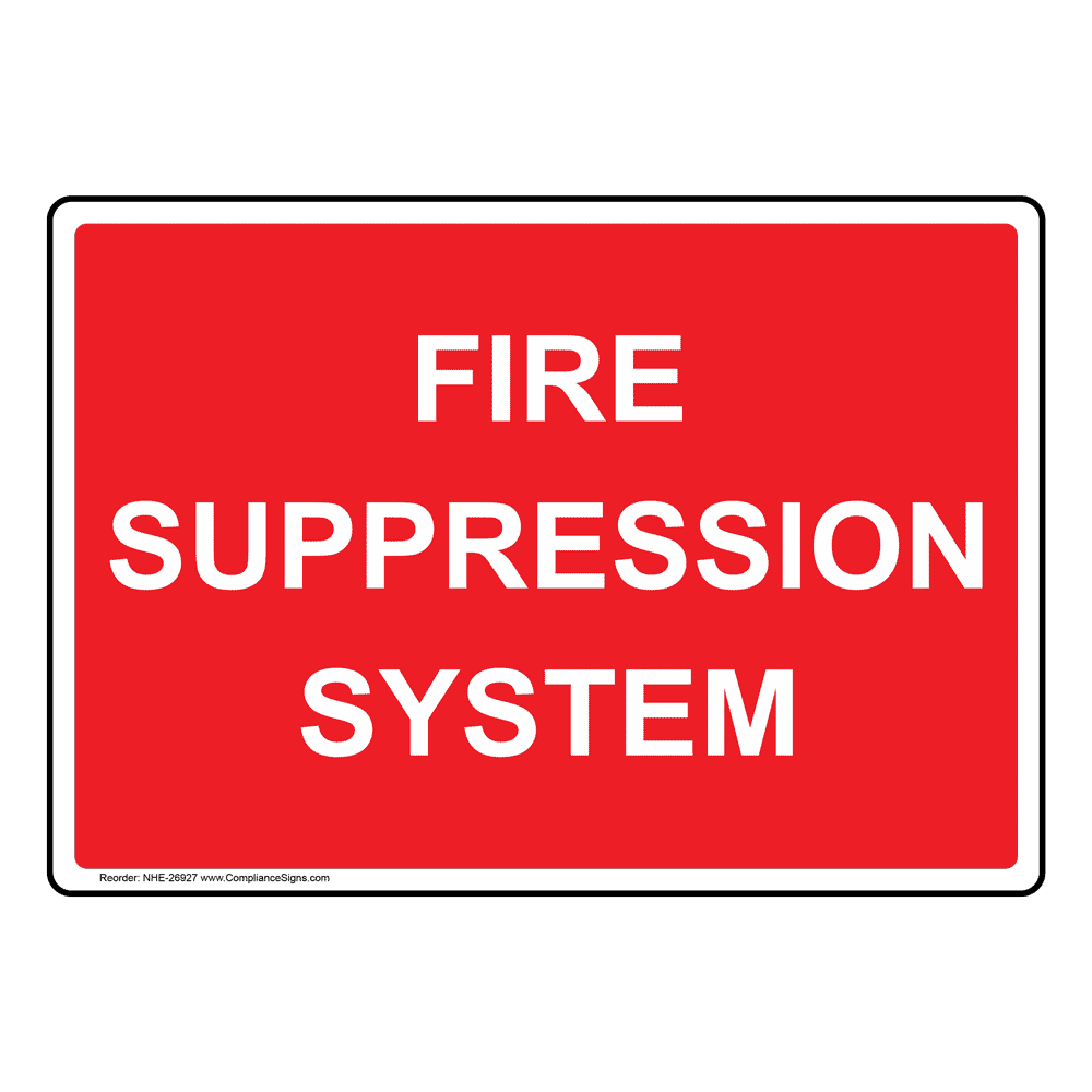 Fire Safety Equipment Fire Sprinklers Sign Fire Suppression System 