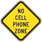 No Cell Phone Zone Sign PKE-17884 Cell Phones
