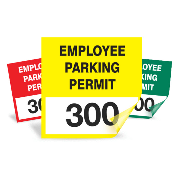 Window Sticker Clings - Employee Parking Permits