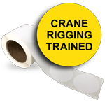 Crane Rigging Trained Roll Label LDRE-26561_YLW