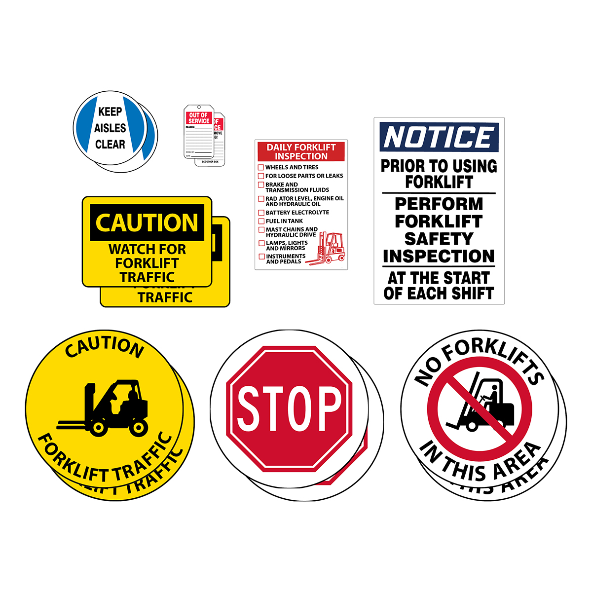 Forklift Safety Signs Kit