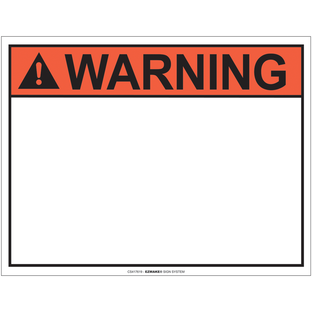 EZMake ANSI Warning Blank Label CS417619