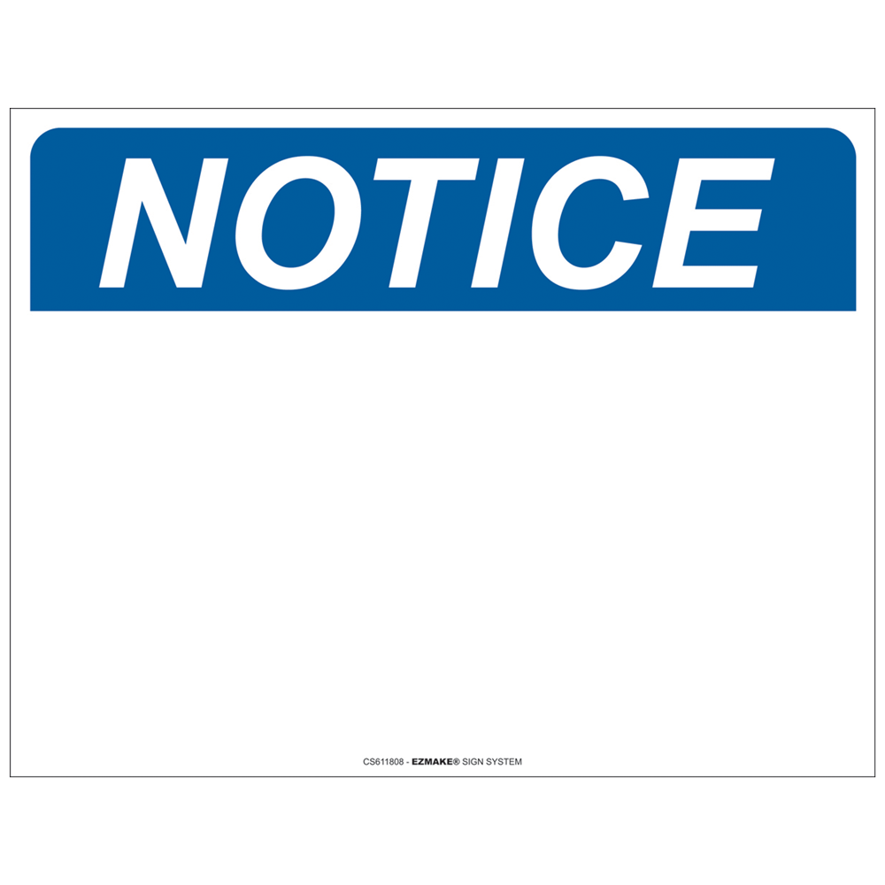 EZMake OSHA Notice Blank Label CS611808