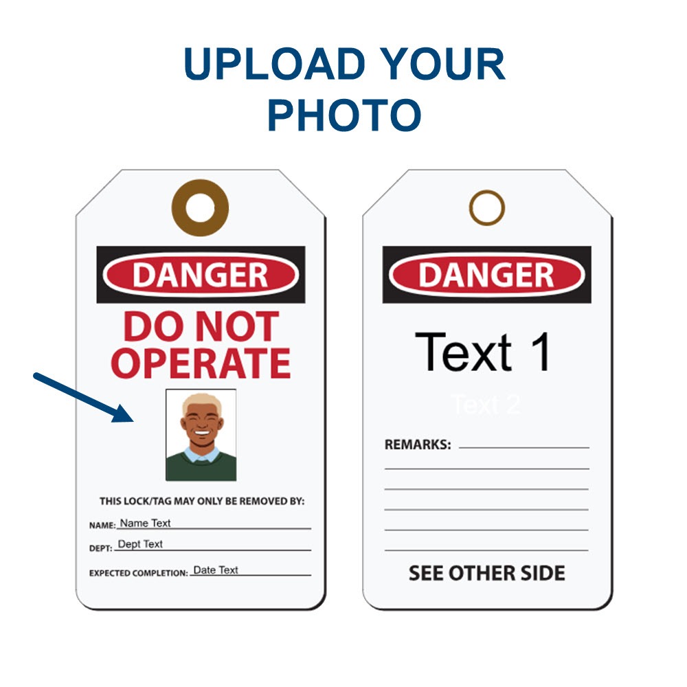 Custom Lockout Tagout Tags with Photo | Photo ID Safety Tags