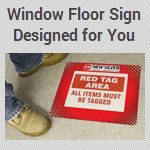 Custom Window Floor Sign Holder