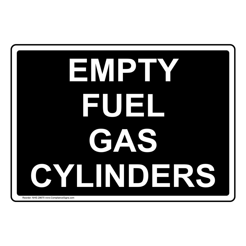 Hazmat Cylinders Sign Empty Fuel Gas Cylinders