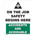 On The Job Safety Begins Here Poster CS666597