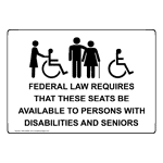 ADA Federal Law Requires That These Sign With Symbol NHE-28285
